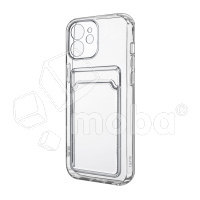 Чехол-накладка для iPhone 11 (с защитой камеры, карманом для карт, прозрачный)