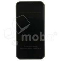 Защитное стекло "Антишпион" для iPhone X/Xs/11 Pro Черный (Закалённое, полное покрытие)