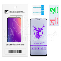 Защитное стекло "Премиум" для Xiaomi Redmi 10C/12C/Poco C40/C55 Черный