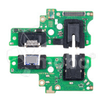 Шлейф для Tecno Camon 20 (CK6n) плата на системный разъем/разъем гарнитуры/микрофон - Премиум