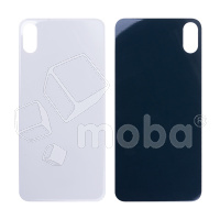 Задняя крышка для iPhone Xs Max (A1921/A2101) Белый (стекло, монолит, широкий вырез под камеру, логотип) - Премиум