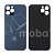 Задняя крышка для iPhone 12 Pro (A2407) Синий (стекло, широкий вырез под камеру, логотип)