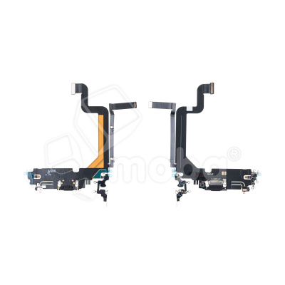 Шлейф для iPhone 14 Pro Max (A2895) на системный разъем/микрофон Черный - Премиум