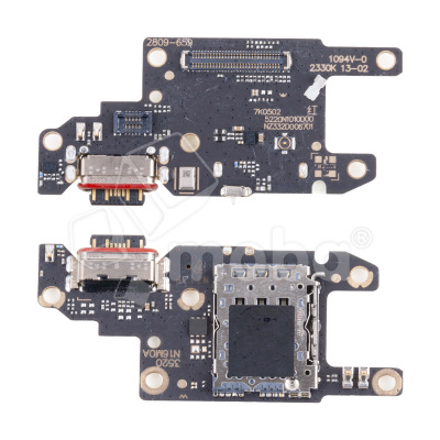Шлейф для Xiaomi Redmi Note 13 Pro 5G (2312DRA50C/2312CRAD3C/2312DRA50G/2312DRA50I) плата на системный разъем/разъем SIM/микрофон