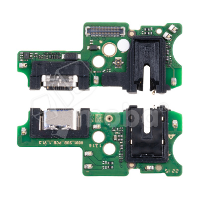 Шлейф для Infinix Note 12 Pro (X676B) плата на системный разъем/разъем гарнитуры/микрофон - Премиум