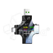Тестер зарядного устройства многофункциональный 12 в 1 (USB - USB/Type-C/Micro)
