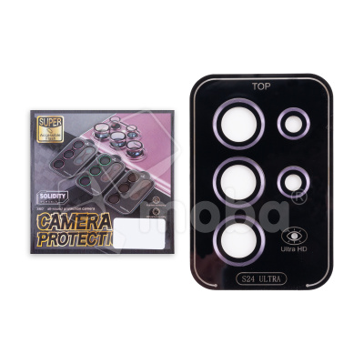 Защитное стекло линзы камеры для Galaxy Samsung S24 Ultra (S928B) (комплект 5 шт.) Фиолетовый