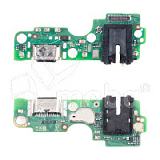 Шлейф для Infinix Smart 8 (X6525) плата на системный разъем/разъем гарнитуры/микрофон - Премиум