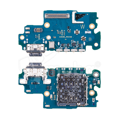 Шлейф для Samsung Galaxy A53 5G (A536B) плата системный разъем/разъем SIM/микрофон - Премиум