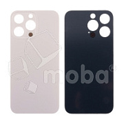 Задняя крышка для iPhone 13 Pro (A2640) Золото (стекло, узкий вырез под камеру, логотип) - Премиум