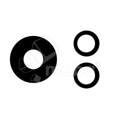 Стекло камеры для Xiaomi 12 Lite (2203129G) (комплект 3 шт.) Черный