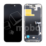 Дисплей для iPhone 14 Pro (A2891) в сборе с тачскрином Черный - (Soft OLED, Full HD, 120 Гц) (с верификацией = с привязкой без ошибки)