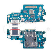Шлейф для Samsung Galaxy S21 FE (G990E/America/EU version) плата на системный разъем/разъем SIM/микрофон - Премиум