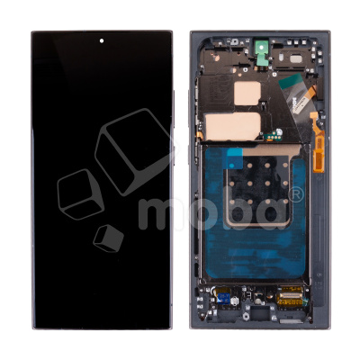 Дисплей для Samsung Galaxy S24 Ultra (S928B) модуль с рамкой Черный - (Soft OLED, 120 Гц) (Full Size)