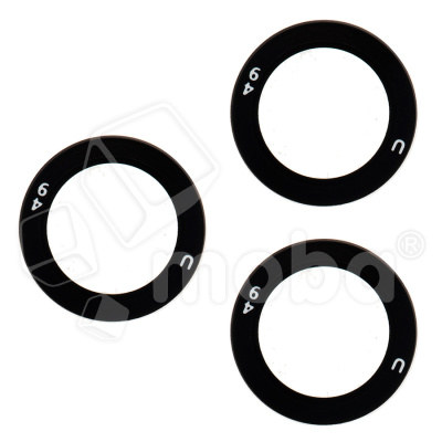 Стекло камеры для Samsung Galaxy S21/S21+ (G991B/G996B) (комплект 3 шт.) Черный