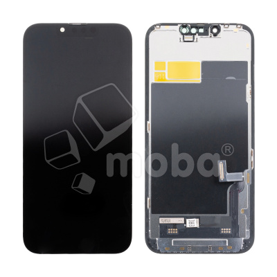 Дисплей для iPhone 13 (A2635) в сборе с тачскрином Черный - (Soft OLED, Full HD) (с верификацией = с привязкой без ошибки)