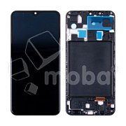 Дисплей для Samsung Galaxy A20 (A205F) модуль с рамкой Черный - (OLED)