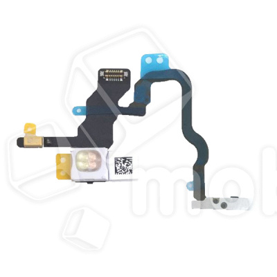 Шлейф для iPhone X (A1865/A1901) на кнопку включения/микрофон - Премиум