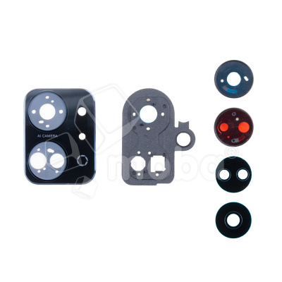 Стекло камеры для Huawei Honor X7a/X7a Plus (RKY-LX1) в сборе с рамкой Черный