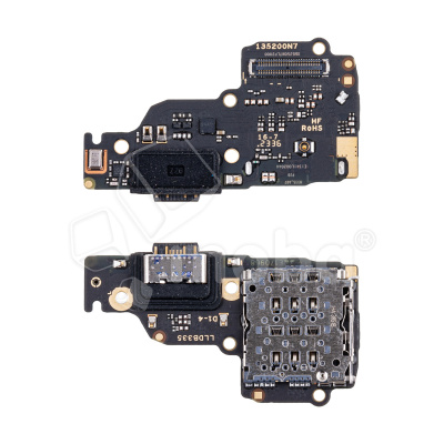 Шлейф для Xiaomi Redmi Note 13 4G (23129RAA4G/23124RA7EO/23129RA5FL) плата системный разъем/разъем SIM/микрофон - Премиум