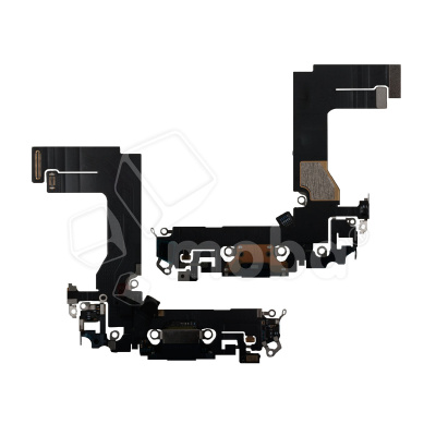 Шлейф для iPhone 13 mini (A2630) на системный разъем/микрофон Черный - Премиум