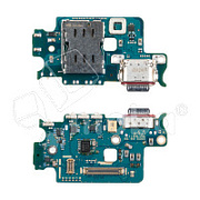 Шлейф для Samsung Galaxy S23 (S911B/EU version) плата системный разъем/разъем SIM/микрофон - Премиум