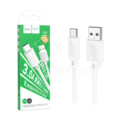 Кабель USB - Type-C Hoco X88 (3A, 2 м) Белый