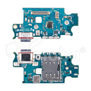 Шлейф для Samsung Galaxy S23+ (S916E/Asia/America version) плата системный разъем/разъем SIM/микрофон - Премиум
