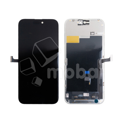 Дисплей для iPhone 15 Pro Max (A3106) в сборе с тачскрином Черный - (Hard OLED, Full HD) (площадка под IC)
