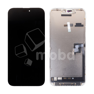 Дисплей для iPhone 16 Pro Max (A3296) в сборе с тачскрином Черный - (Soft OLED, Full HD, 120 Гц) (площадка под IC)