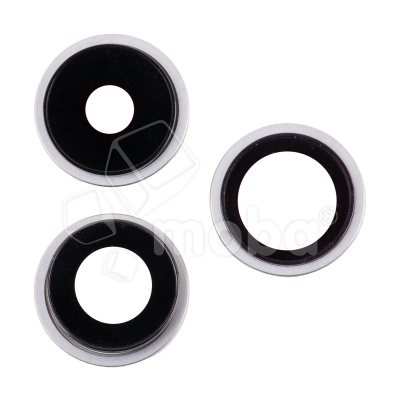 Стекло камеры для iPhone 15 Pro (комплект 3 шт.) Серый