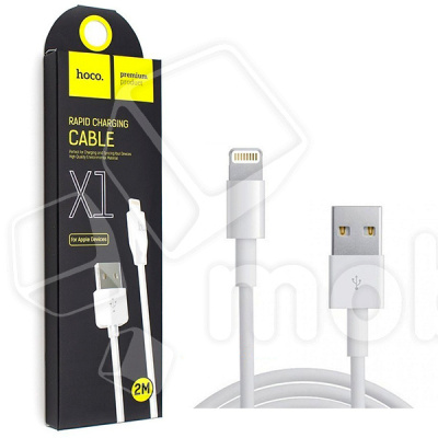 Кабель USB - Lightning Hoco X1 (2.4A, 2 м) Белый