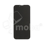 Защитное стекло "Антишпион" для iPhone 13 Pro Max/14 Plus Черный (Закалённое, полное покрытие)