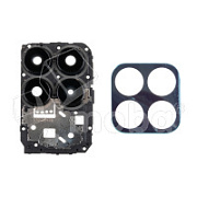 Стекло камеры для Huawei Honor X8a 4G (CRT-LX1) в сборе с рамкой Голубой