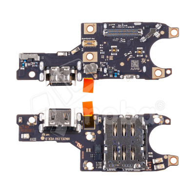 Шлейф для Huawei Honor 200 (ELI-AN00) плата на системный разъем/разъем SIM/микрофон - Премиум