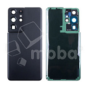 Задняя крышка для Samsung Galaxy S21 Ultra (G998B) Черный - Премиум