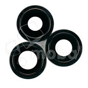 Стекло камеры для iPhone 12 Pro Max (комплект 3 шт.) Черный