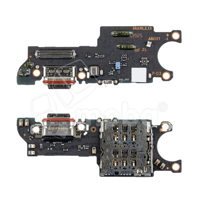 Шлейф для Realme C85 4G (RMX5566) плата системный разъем/разъем SIM/микрофон - Премиум
