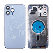 Корпус для iPhone 13 Pro Max (A2645) (1 Sim) Голубой - Премиум