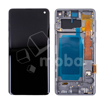 Дисплей для Samsung Galaxy S10 (G973F) модуль с рамкой Черный - (OLED) (Full Size)