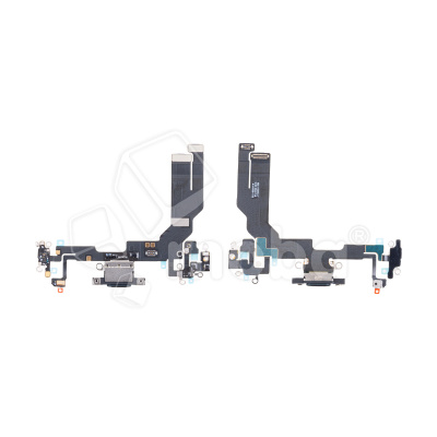 Шлейф для iPhone 16e (A3408/A3409/A3410/A3212) на системный разъем/микрофон Черный - Премиум