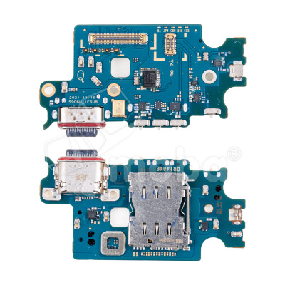 Шлейф для Samsung Galaxy S22+ (S906U/America/EU version) плата системный разъем/разъем SIM/микрофон - Премиум