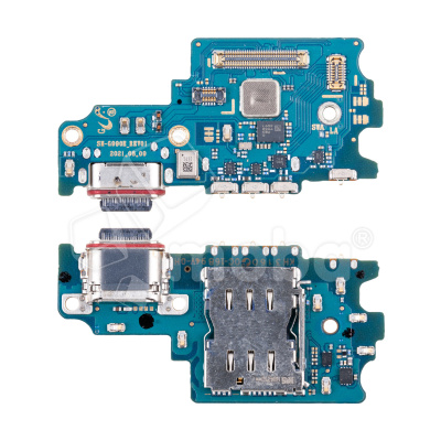 Шлейф для Samsung Galaxy S21 FE (G990E/America/EU version) плата на системный разъем/разъем SIM/микрофон - Премиум