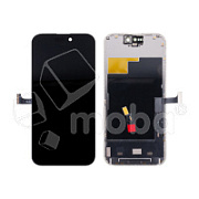 Дисплей для iPhone 15 Pro (A3102) в сборе с тачскрином Черный - (Soft OLED, Full HD, 120 Гц) (площадка под IC)