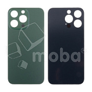 Задняя крышка для iPhone 13 Pro (A2640) Зеленый (стекло, узкий вырез под камеру, логотип) - Премиум