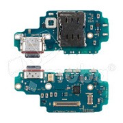 Шлейф для Samsung Galaxy S23 Ultra (S918B/EU version) плата системный разъем/разъем SIM/микрофон - Премиум