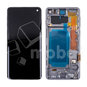 Дисплей для Samsung Galaxy S10 (G973F) модуль с рамкой Черный - (OLED) (Full Size)