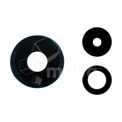 Стекло камеры для Xiaomi 12 Lite (2203129G) в сборе с рамкой Черный