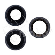 Стекло камеры для iPhone 15 Pro Max (комплект 3 шт.) Черный