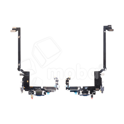 Шлейф для iPhone 17 Pro Max (A3526) на системный разъем/микрофон Синий - Премиум